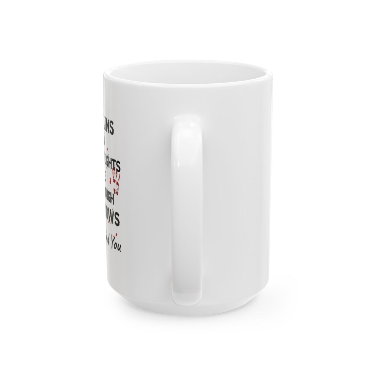 Bloodstains Are Red Ultraviolet Lights Are Blue True Crime Mug - Dark Humor Coffee Cup - alternate angle 5, merchandise