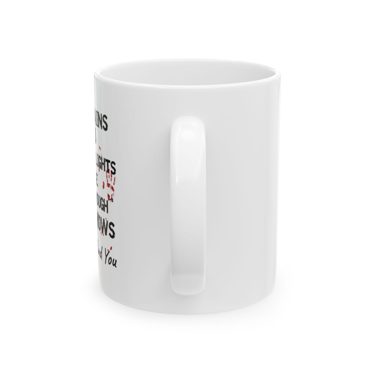 Bloodstains Are Red Ultraviolet Lights Are Blue True Crime Mug - Dark Humor Coffee Cup - alternate angle 2, merchandise