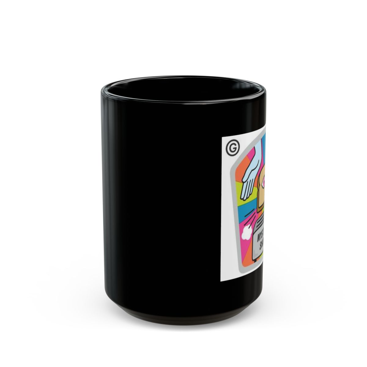 Mystery Show Black Mug - alternate angle 2, merchandise