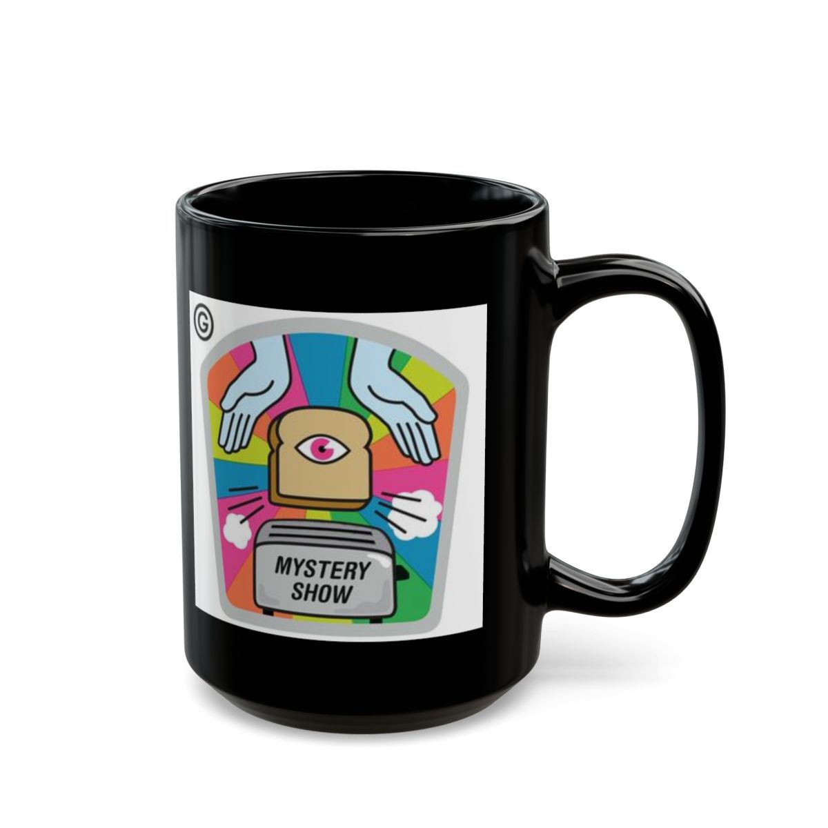 Mystery Show Black Mug